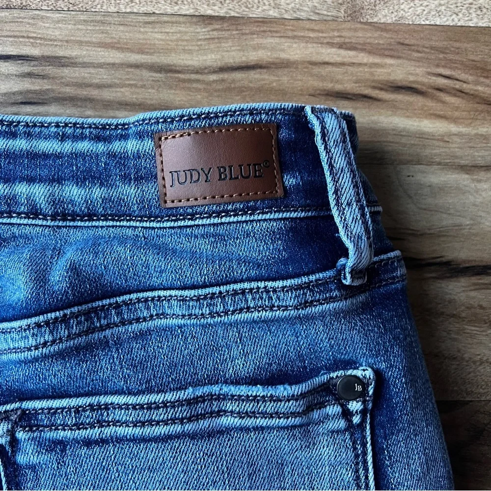 Judy Blue Women's Hi-Rise Skinny Destroyed Button-Fly Jeans Size 29‎